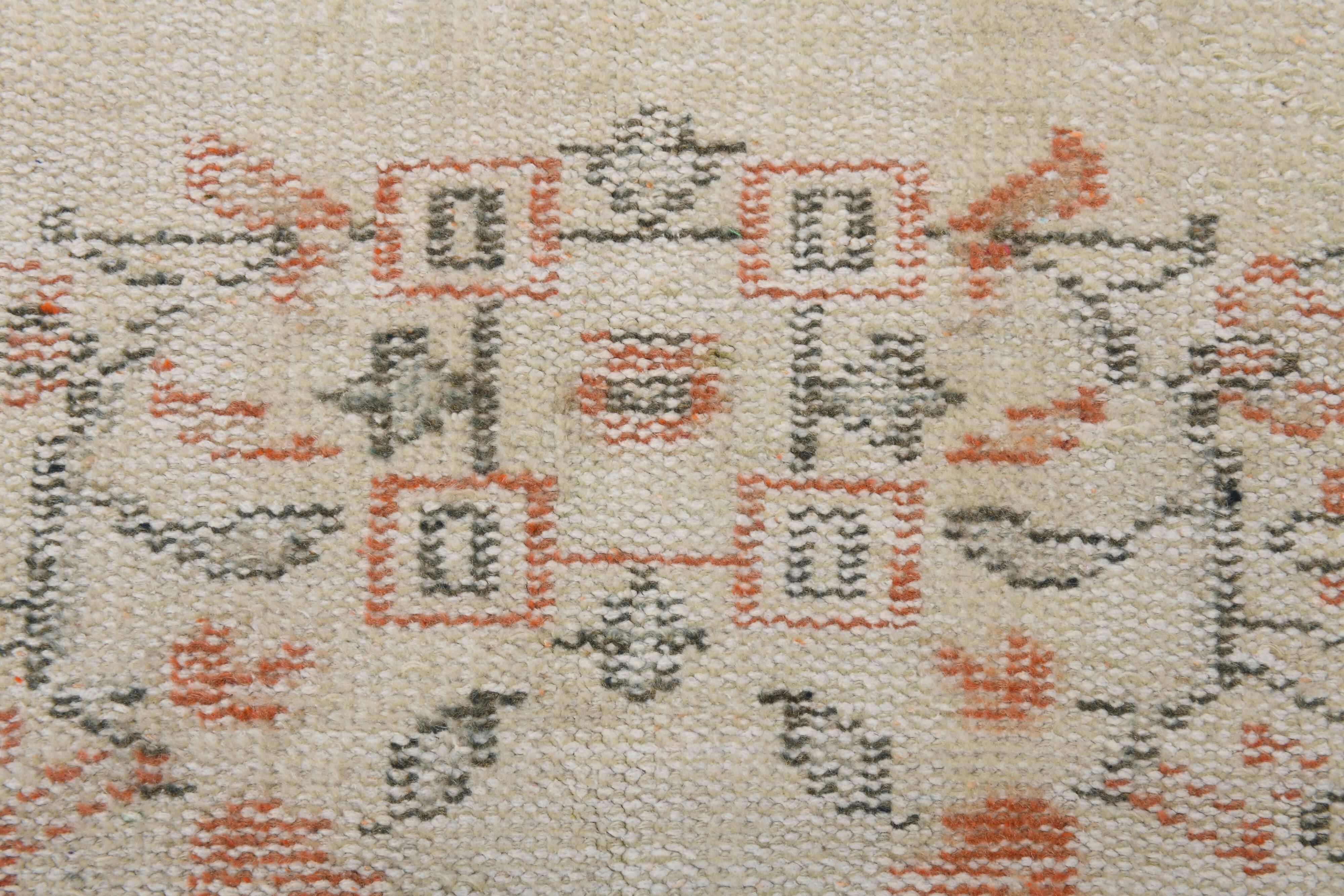 Tapis coureur vintage à motif médaillon turc, 88x272 cm