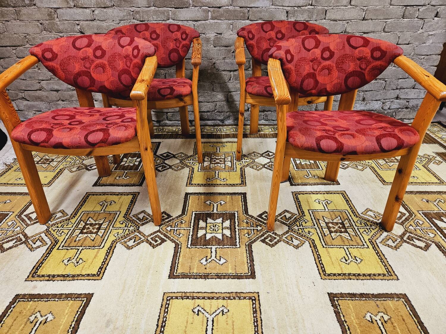 Set de 4 chaises en pin danois style Rainer Daumiller 1970