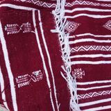 Burgundy handmade carpet, 240x135cm