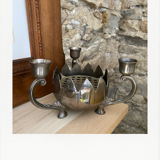 Flower picker and tin candlestick