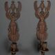 Pair of Empire period bronze sconces decorated with a winged woman