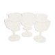 6 old glass champagne glasses