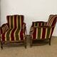 Pair of vintage convertible armchairs