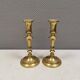 A set of vintage brass candlesticks. Denmark 1960-70s.
