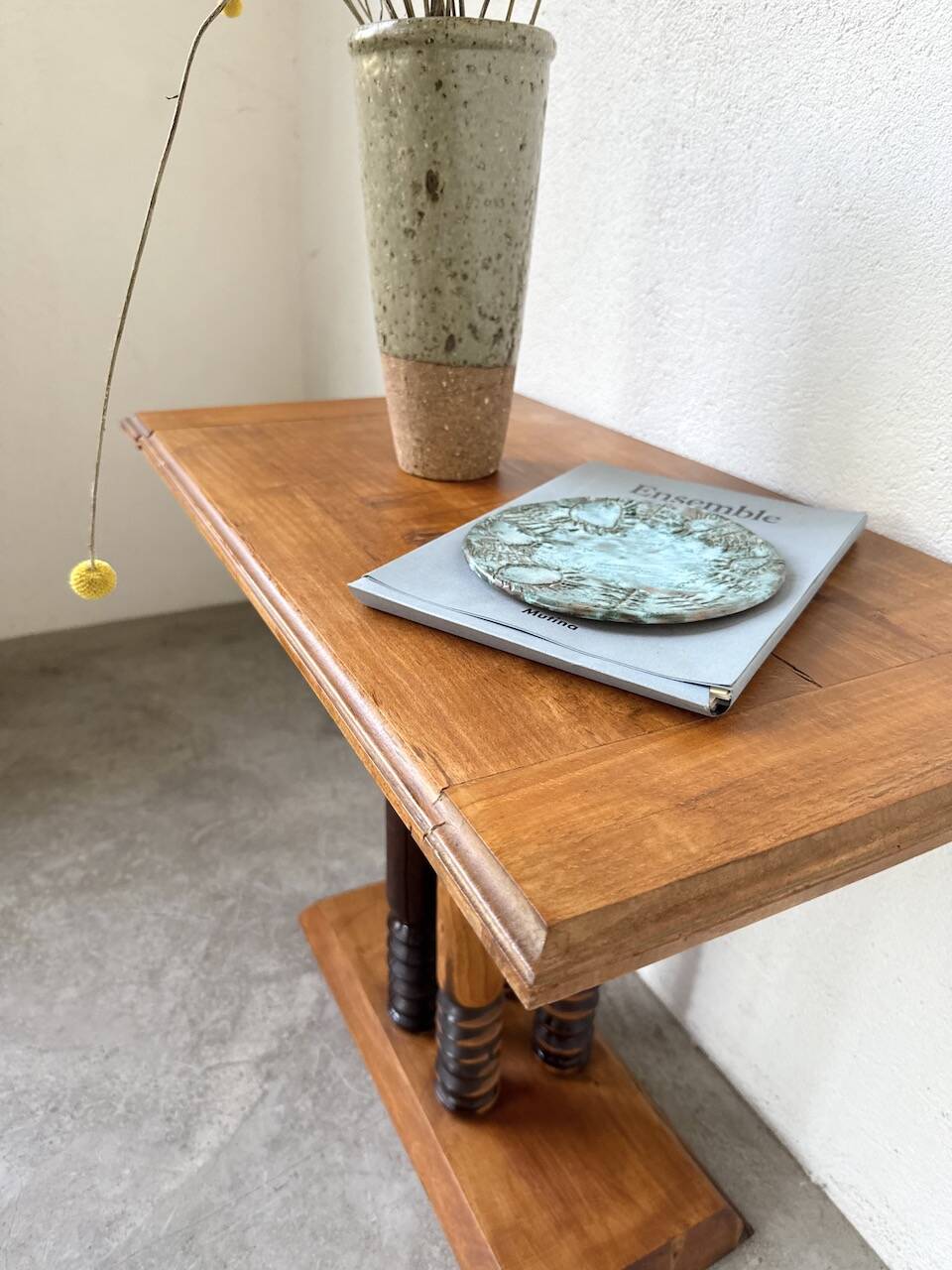 Dudouyt Courtray oak art deco console table