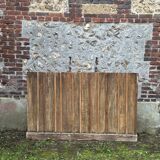 Old sorting cabinet with shelf and lockers, unique piece