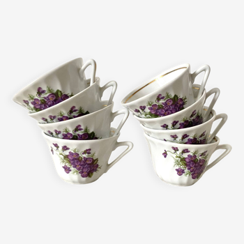 Antique purple porcelain cups