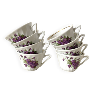 Antique purple porcelain cups