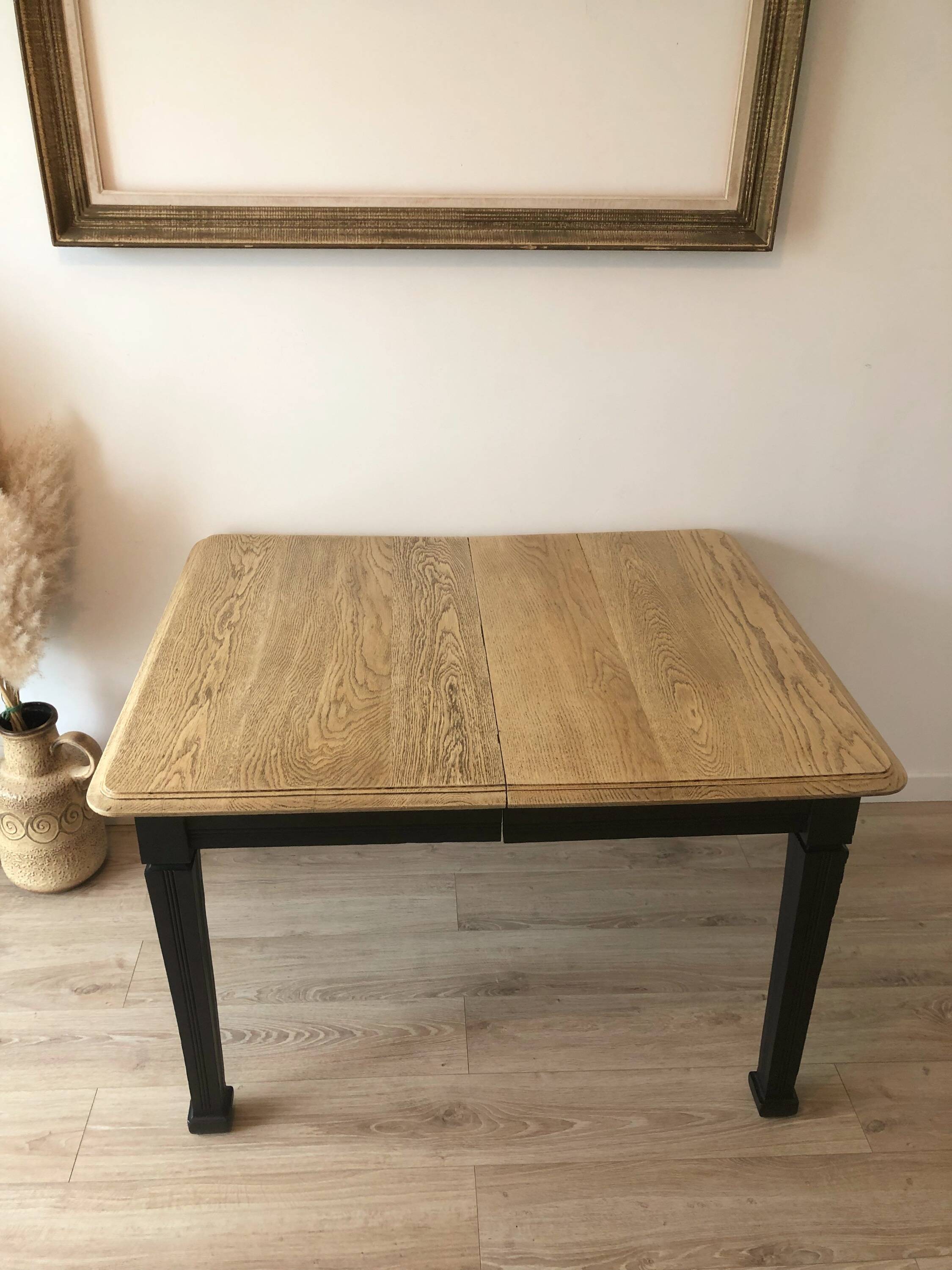 Table à manger vintage en chêne massif