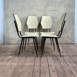 Ensemble de 4 chaises 1950