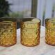 Set of 6 vintage Pernod amber glass glasses – H9 cm Ø7 cm – Bi collection