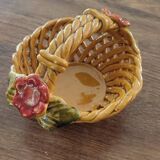 Small openwork barbotine basket from the 60s