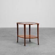 Art Nouveau Side Table in Walnut and Marble, France ca. 1915