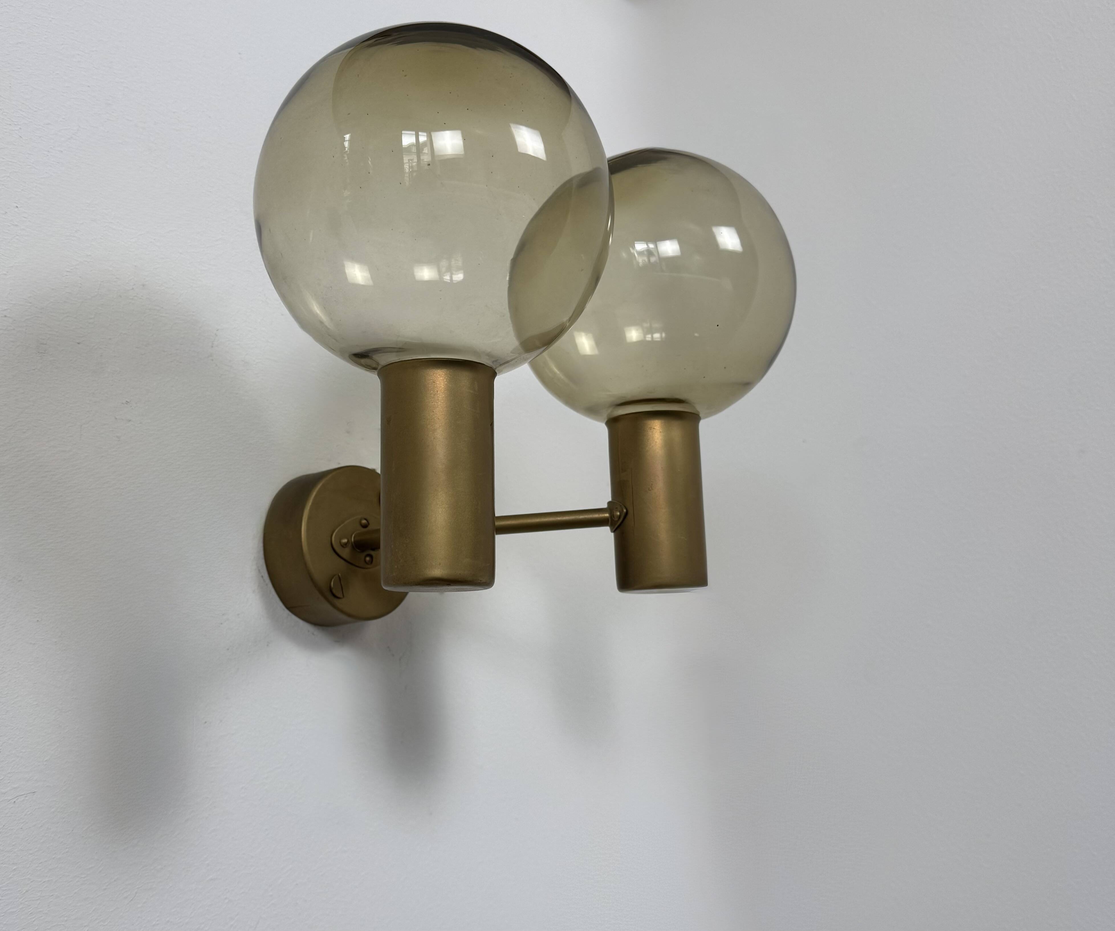 Pair of vintage double wall lights, Hans-Agne Jakobsson V 149/2 Sweden 70