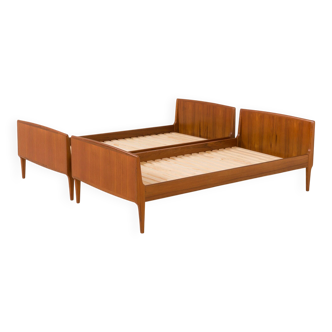 Danish mid century teak beds by Omann Jun, 1960s | set of 2