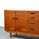 Midcentury tigerwood sideboard / long john. vintage modern / danish / retro / scandinavian style.