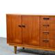 Midcentury tigerwood sideboard / long john. vintage modern / danish / retro / scandinavian style.