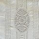 Sublime drap en lin dentelles broderies et monogramme
