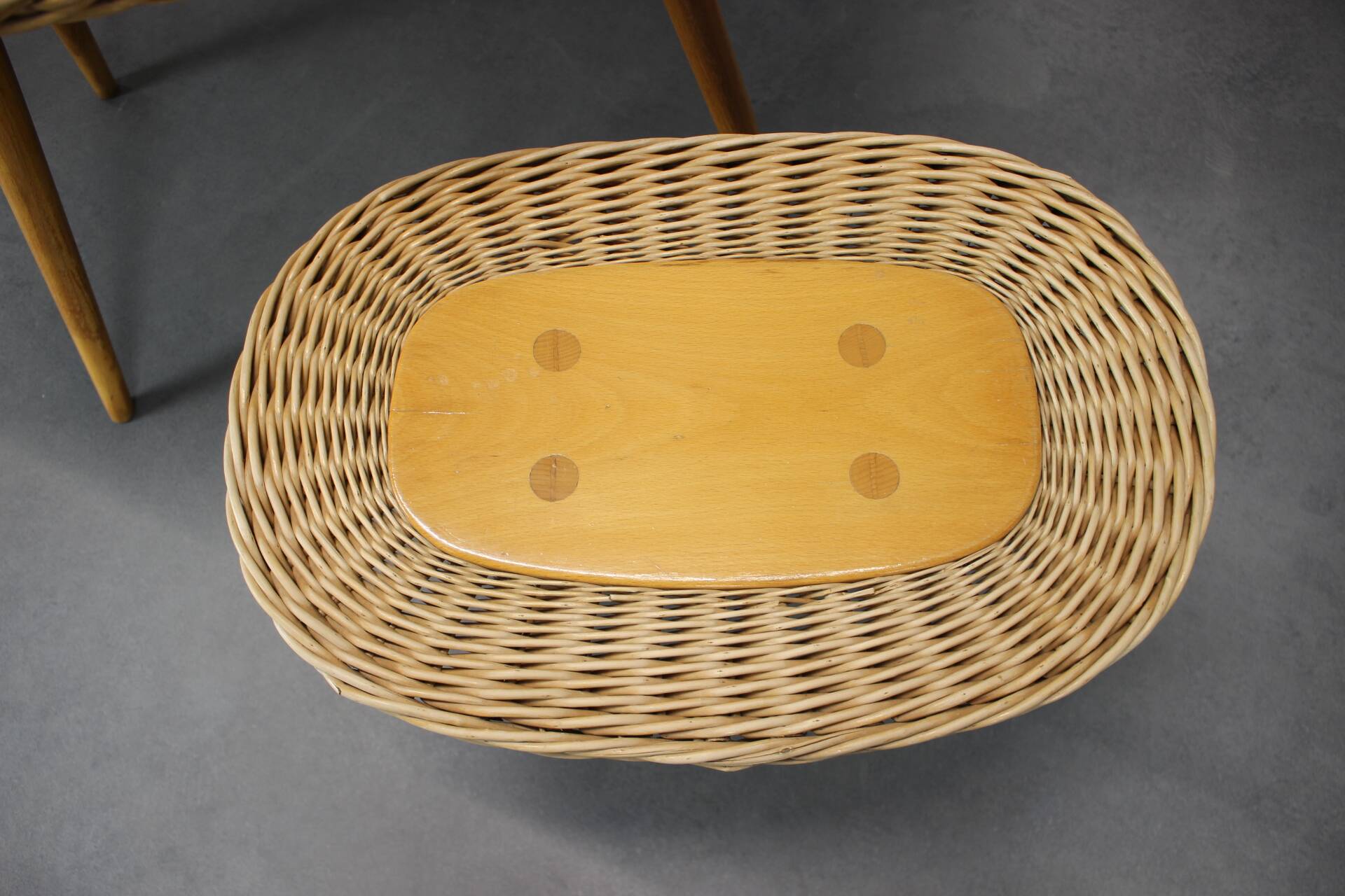 Ensemble de sièges en rotin de style mid-century par uluv, tchécoslovaquie, années 1960.