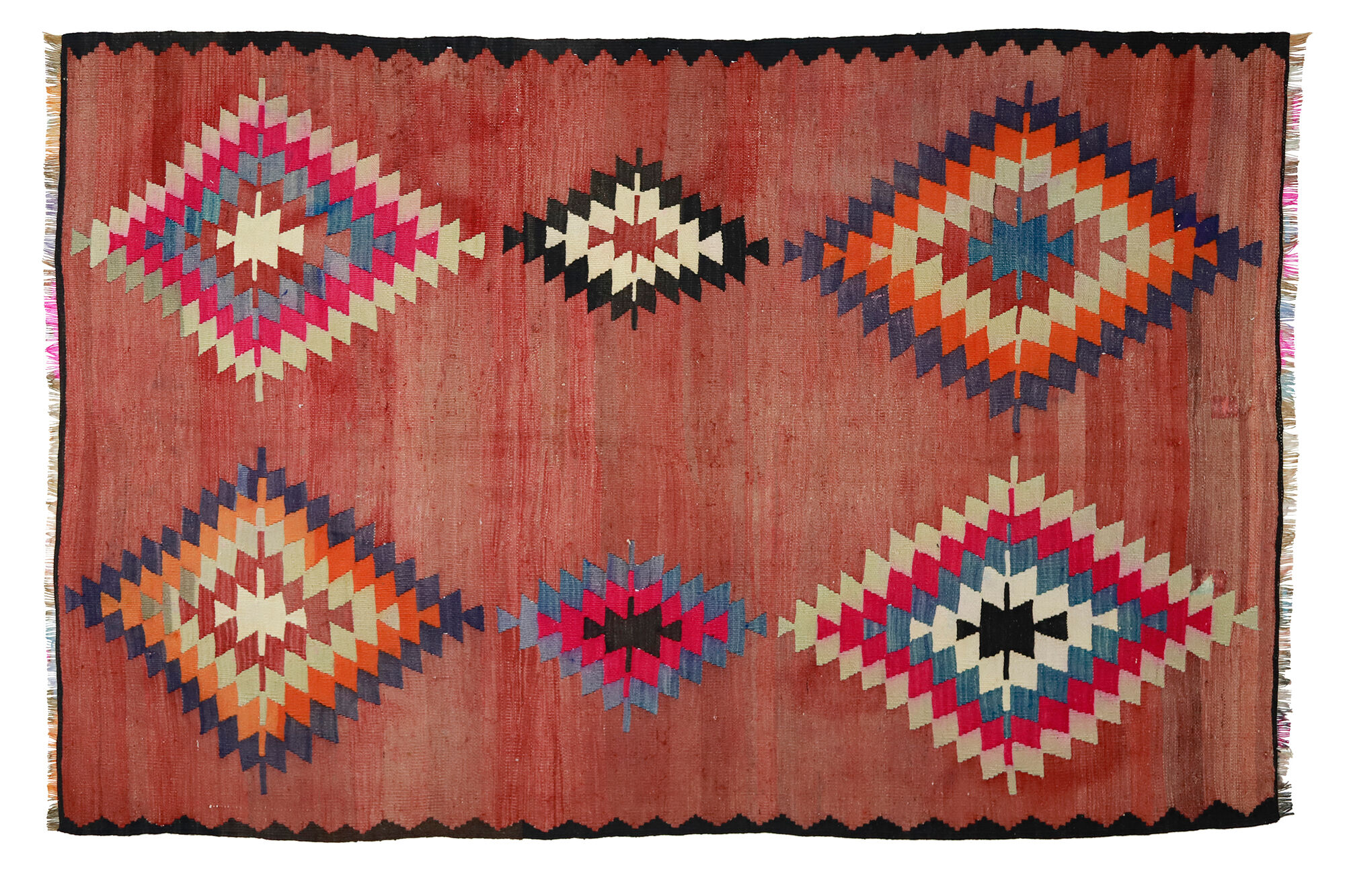 Anatolian handmade kilim rug 250 cm x 161 cm