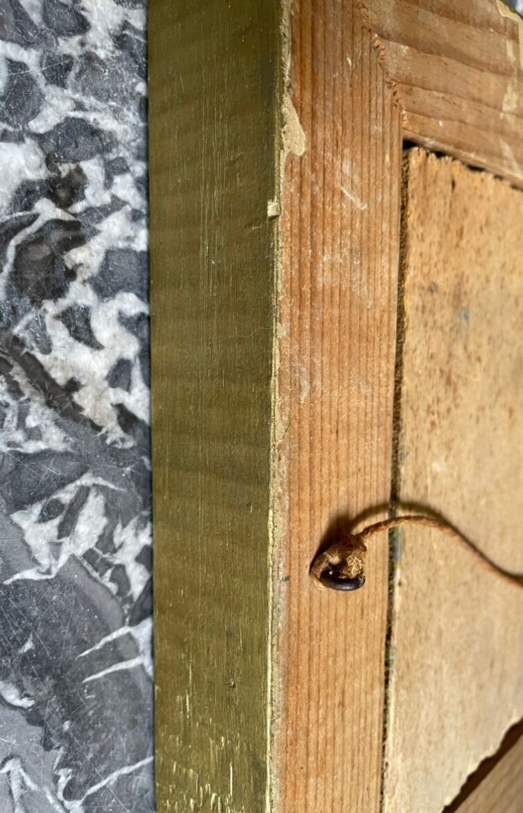 Old painting, river landscape signed M.Bonvin