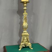 Large floor candelabrum in solid bronze. Height 100 cm.