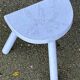 Child's half-moon stool – Handmade – Furniture – Painted lilac wood