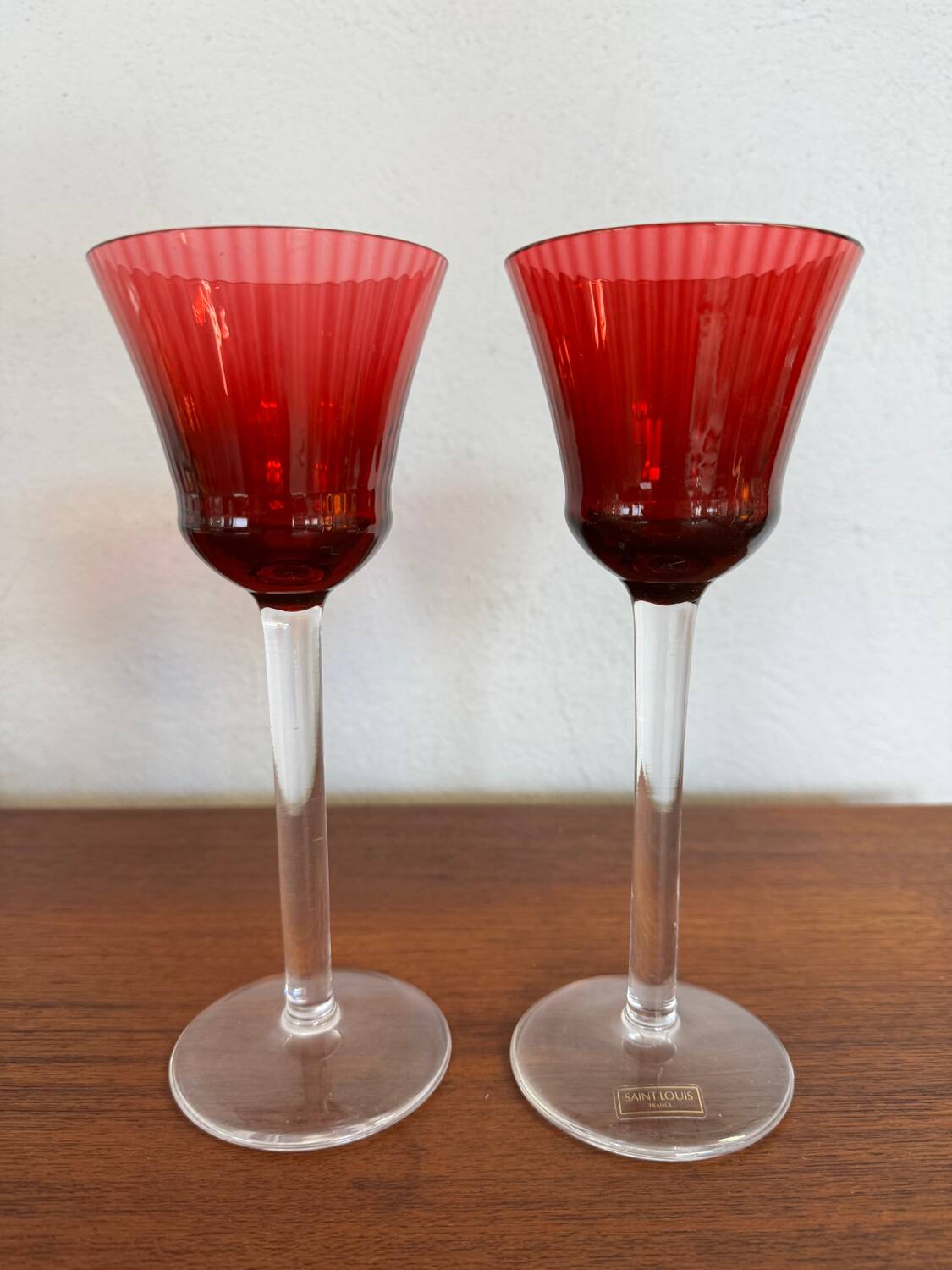 Saint Louis Crystal Colored Wine Glasses