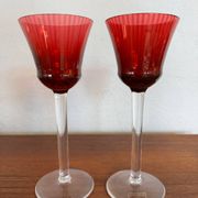 Verres à vin colorés en cristal Saint Louis
