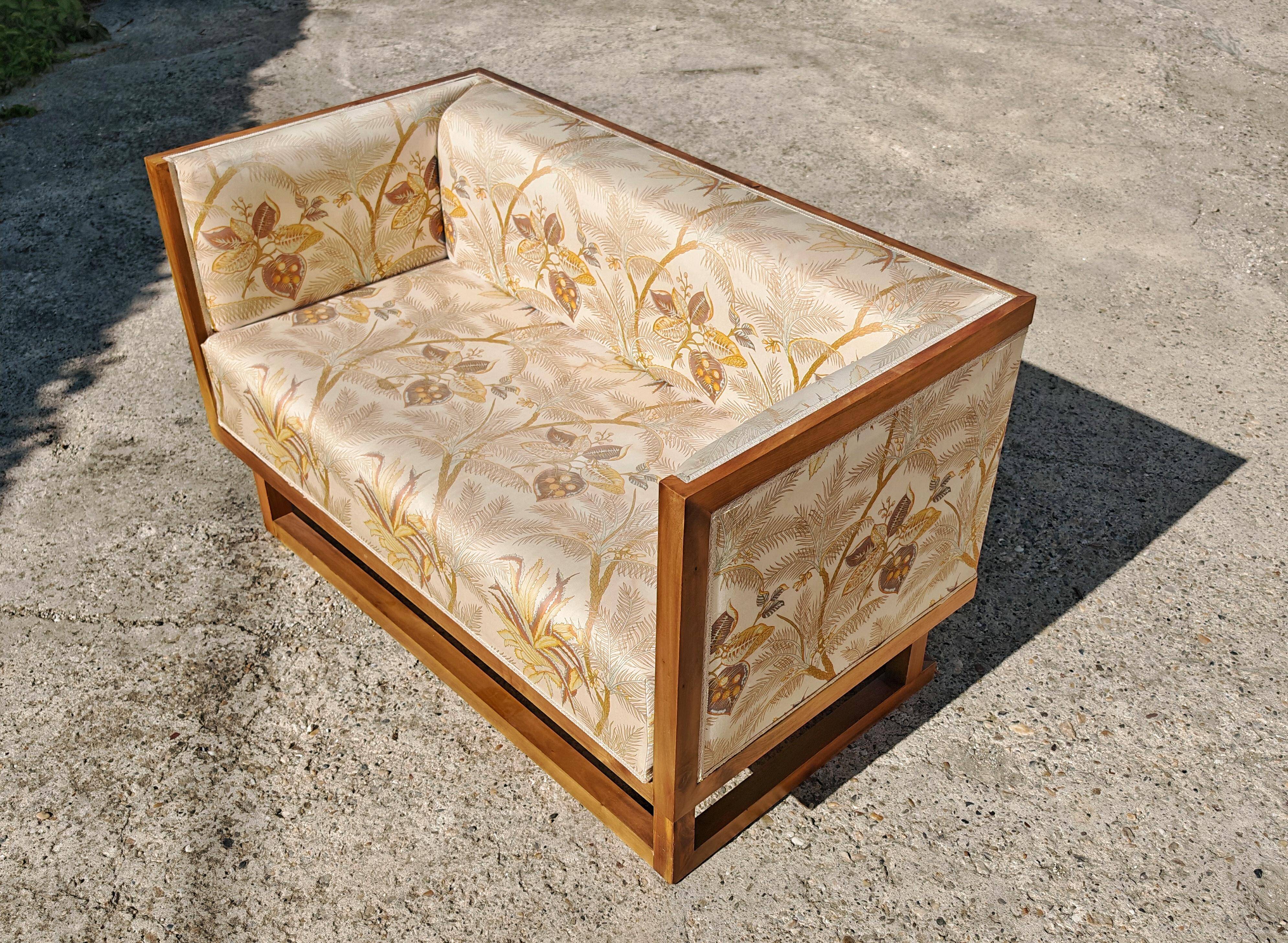 Jugendstil canapé by Josef Hoffmann 1902 by Wittmann 1980s