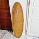 Miroir ovale en rotin 1960