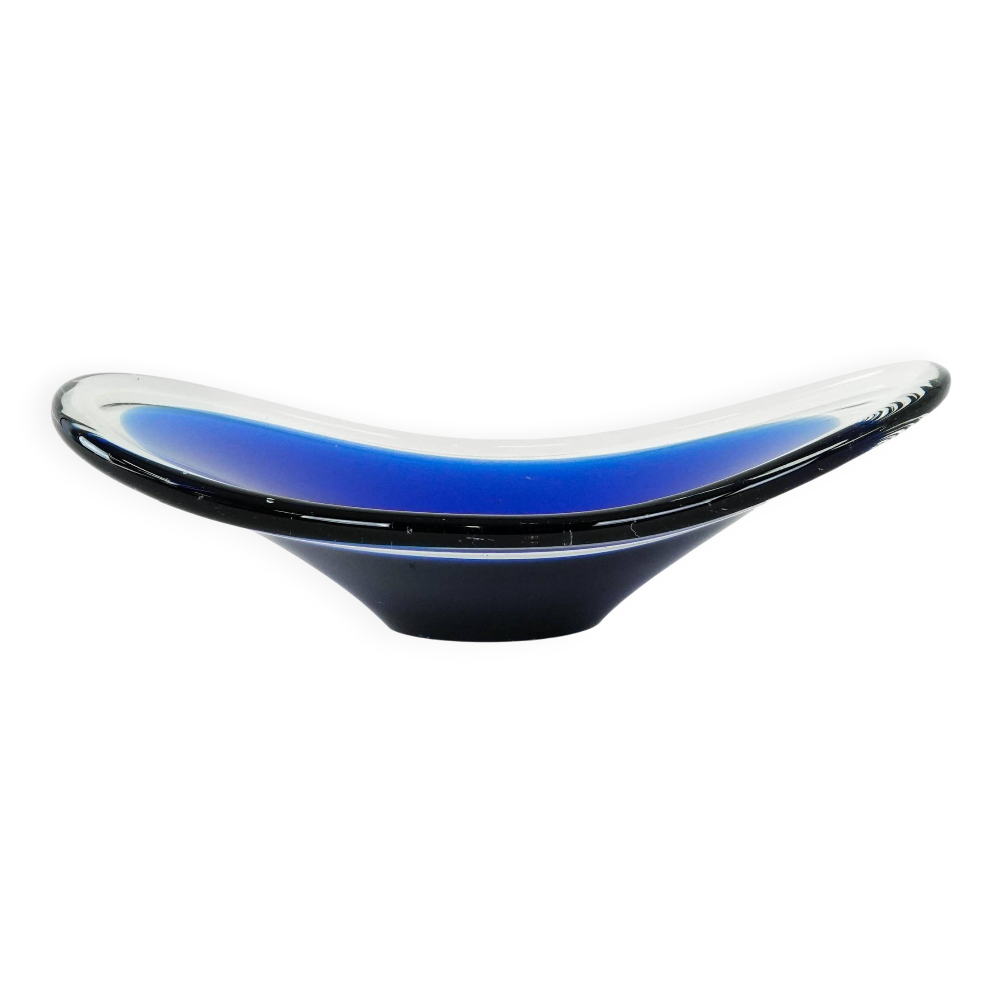 Glass platter, Danish design, 1970s, made in Denmark