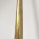 Brass brasserie floor lamp with opaline glass globe