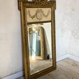 Gilded trumeau fireplace mirror