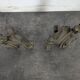 Pair of rocaille bronze andirons in Louis XV style