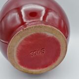 Red ceramic vase
