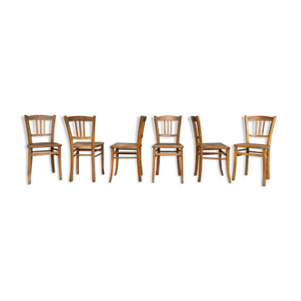 Série de 6 chaises bistrot Luterma vintage