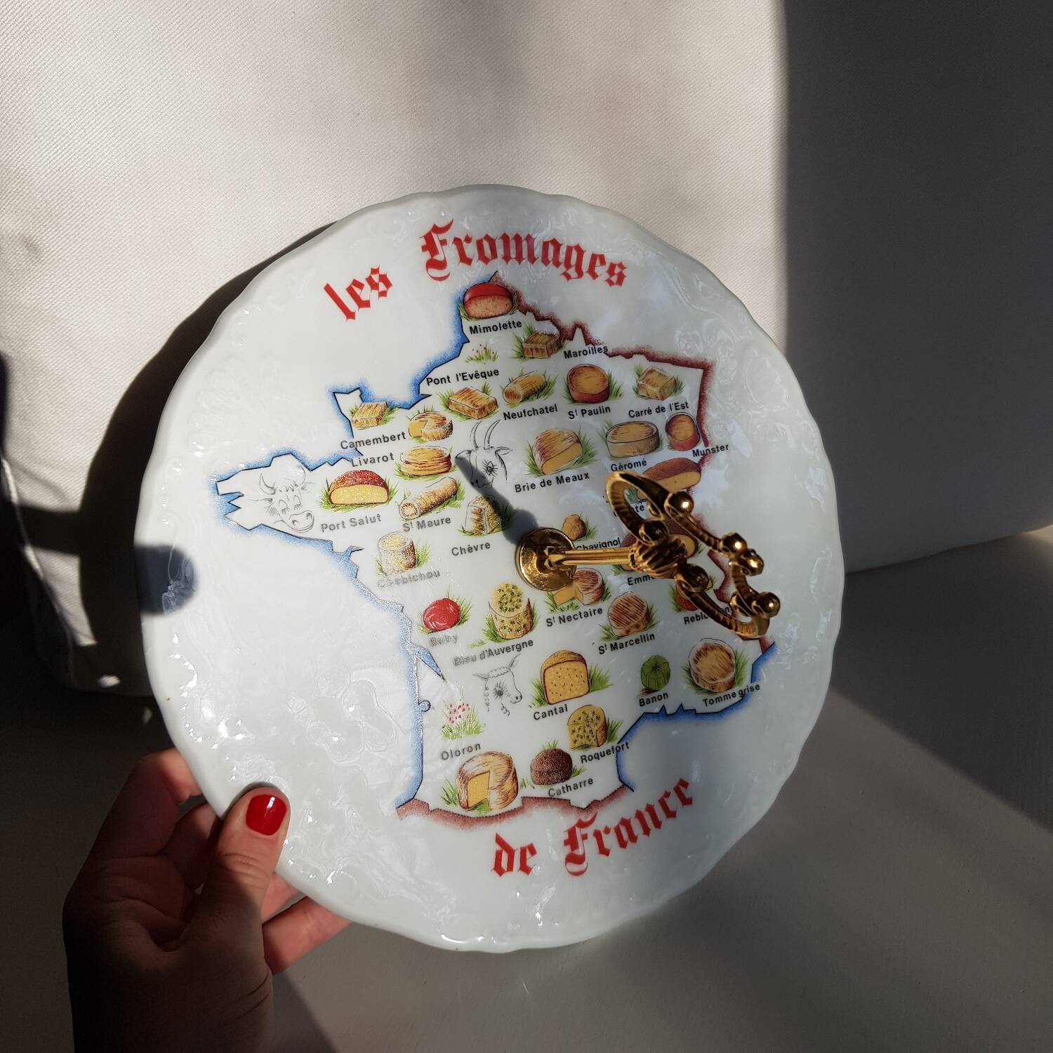 Plat de service à fromage en porcelaine de Limoges