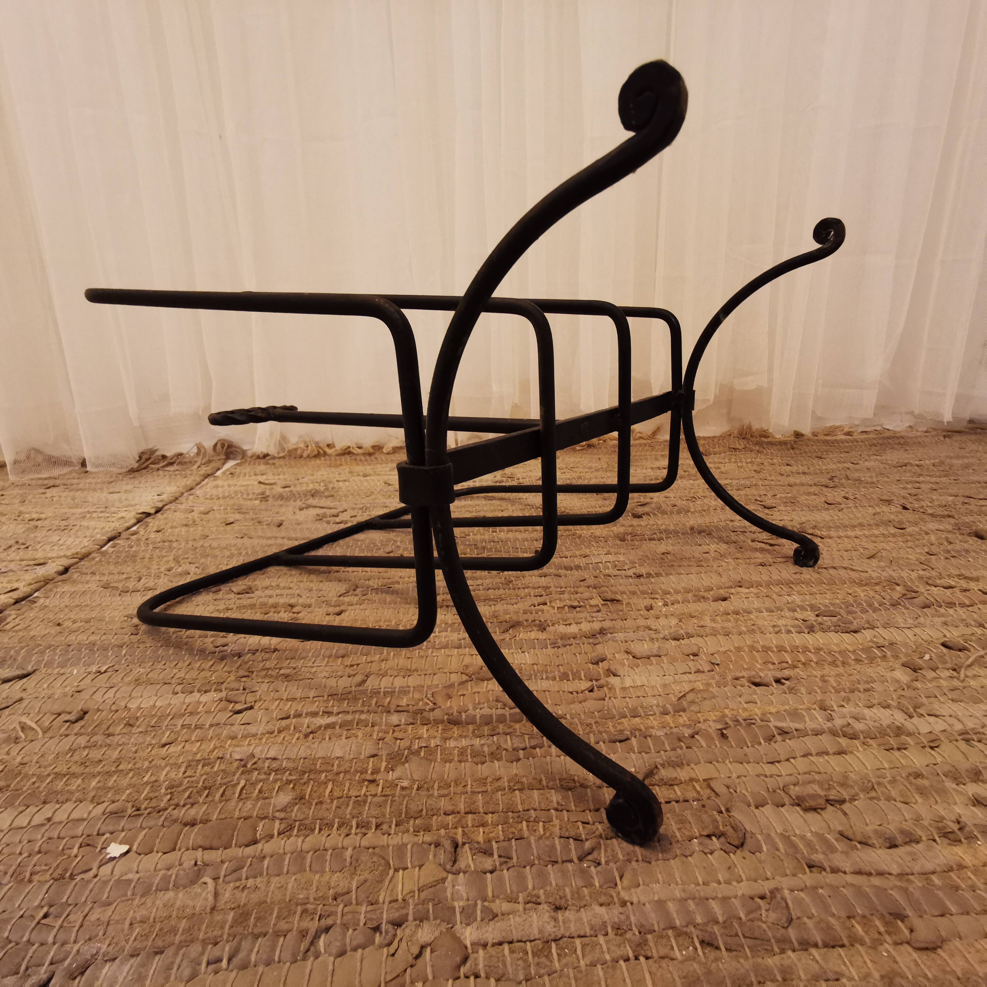 Wrought iron magazine rack