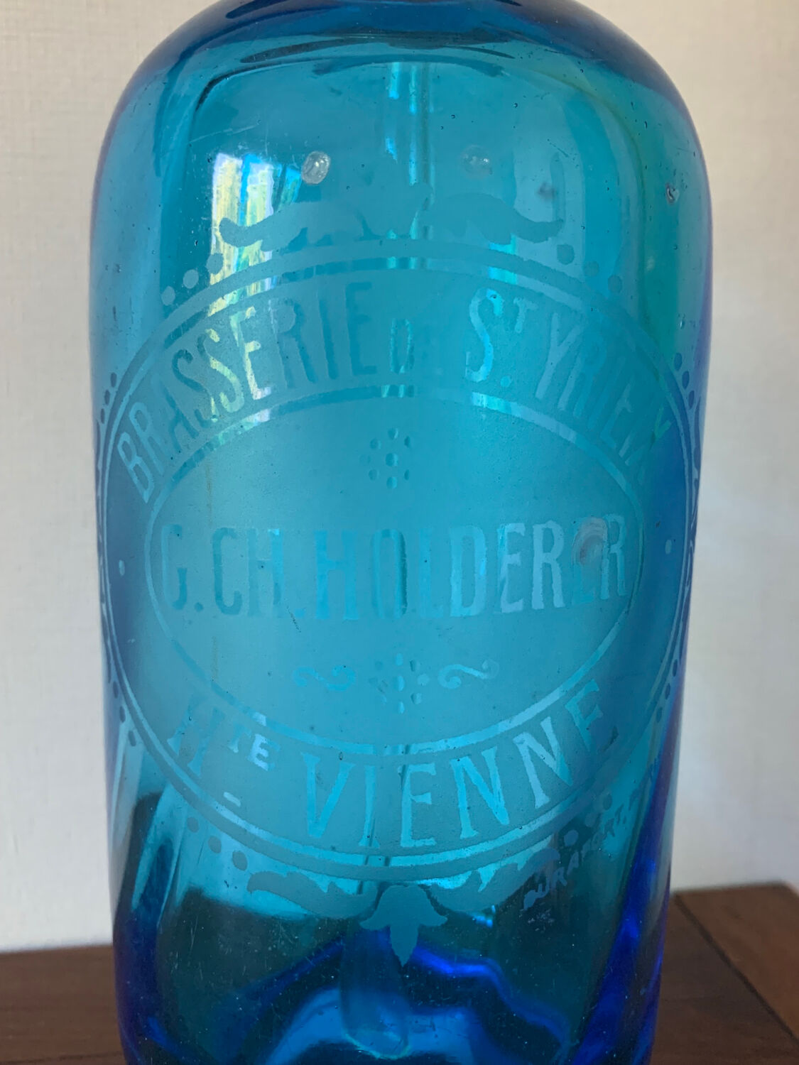 Bottle of sparkling water