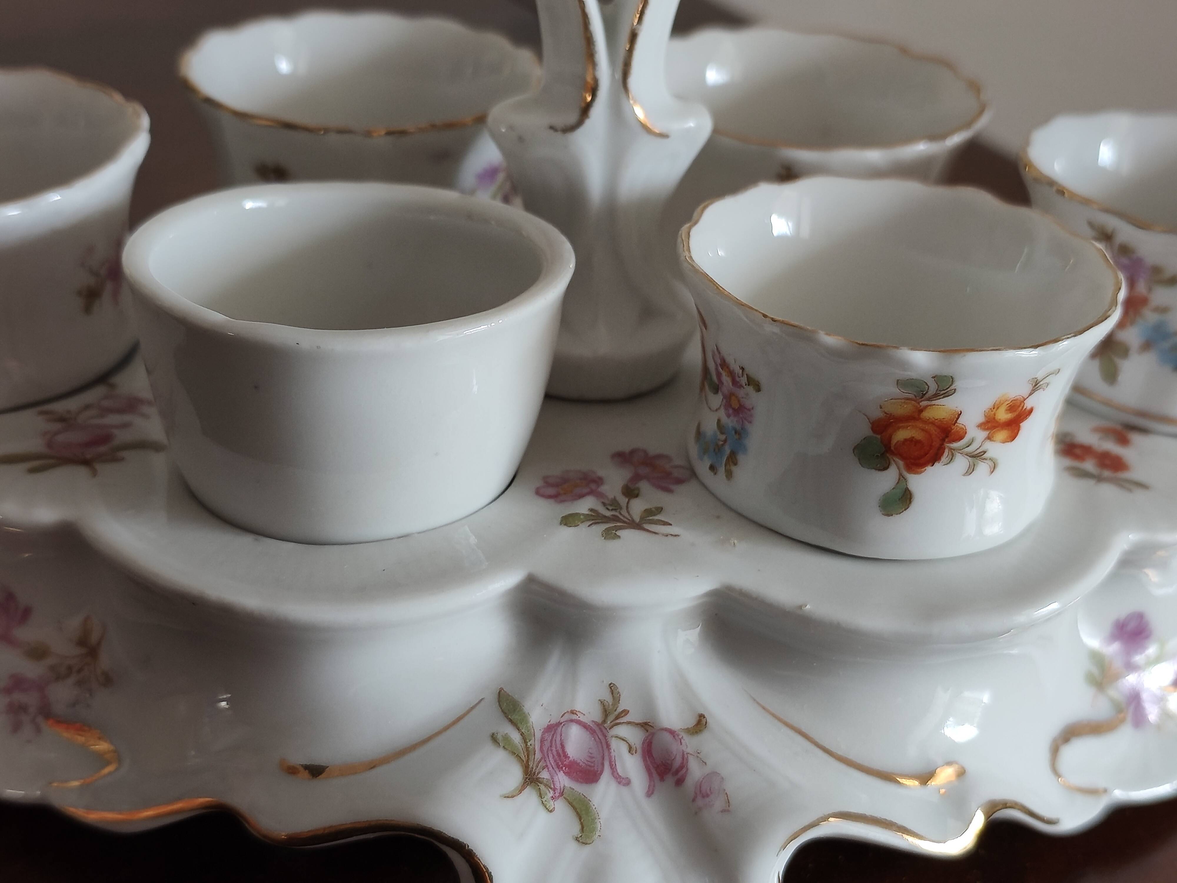 Porcelain egg cups from the 1960s