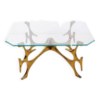 Sculptural coffee table in the style of Fred Brouard