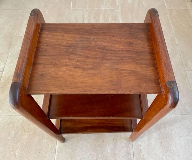 Teak sofa end table 1950 France