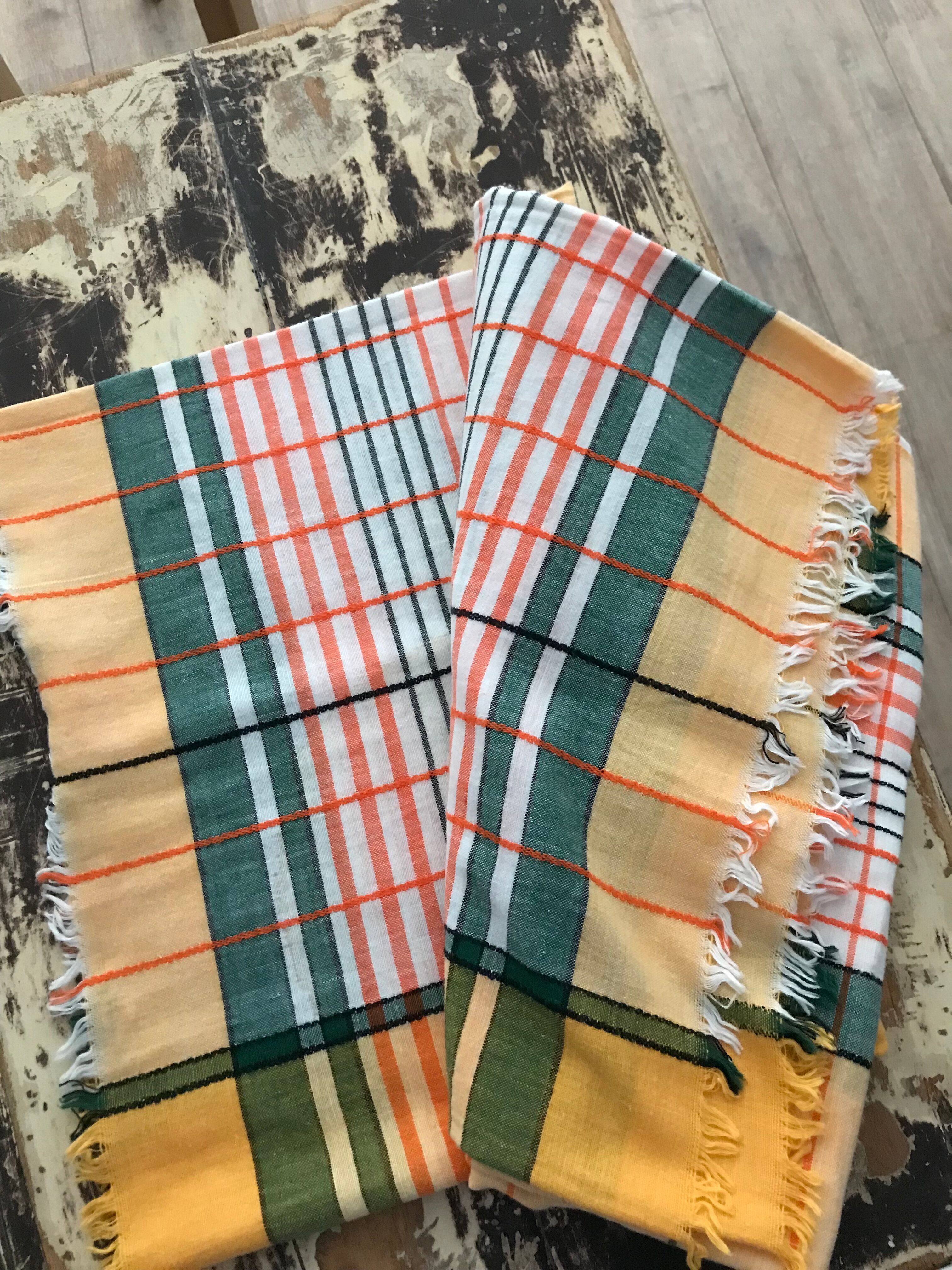 Checkered tablecloth