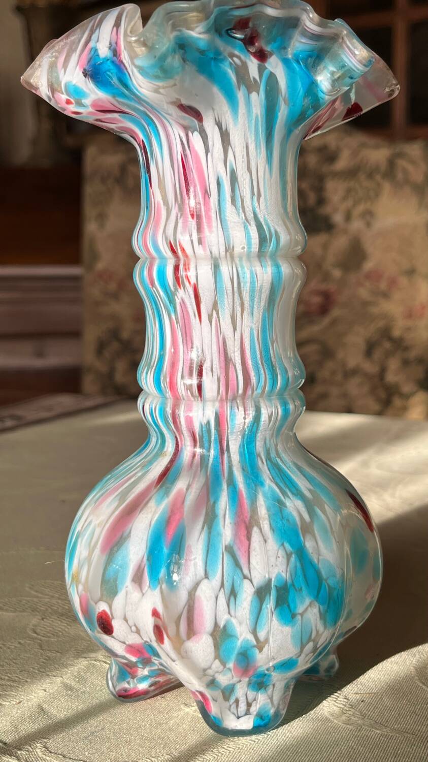 Legras vase in marmoreal glass