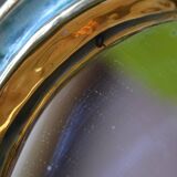 Blue and gold ceramic mirror