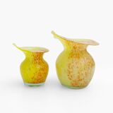 Pair of Murano Glass Vases - Calle - 90's - Made in Italy