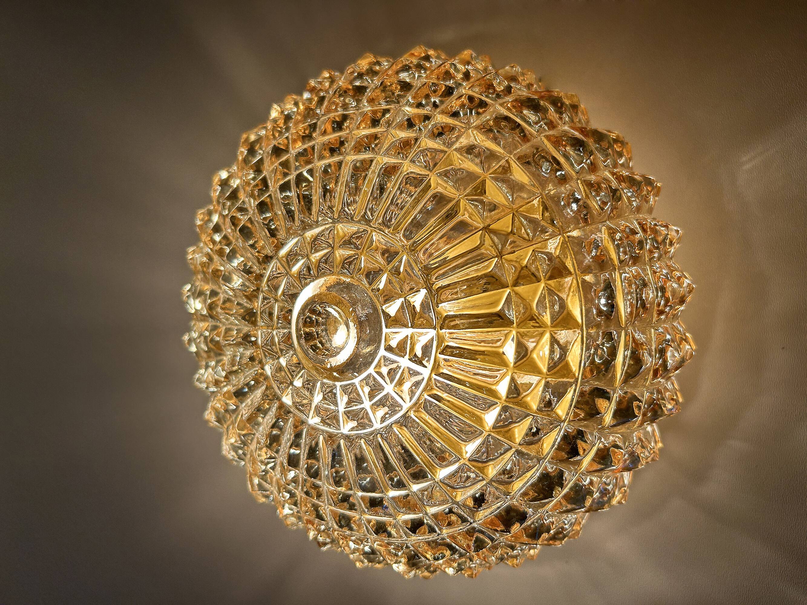 Pair of glass wall lights, 1960s