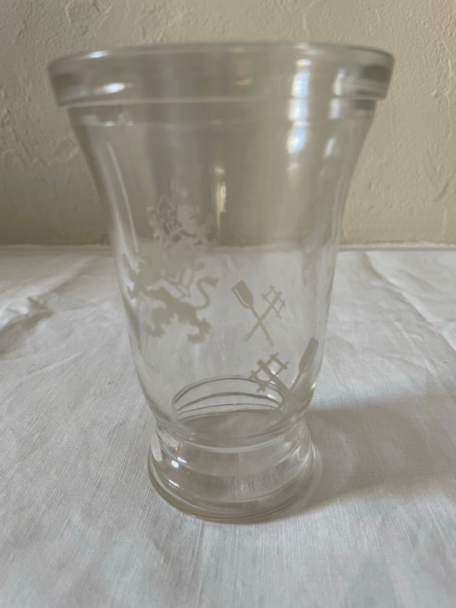 Molded glass vase