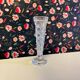 1950s single stem glass vase crystal cut design 15cm tall